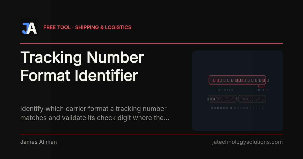 Tracking Number Format Identifier share card