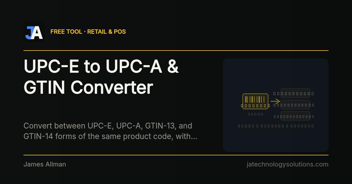 UPC-E to UPC-A & GTIN Converter share card